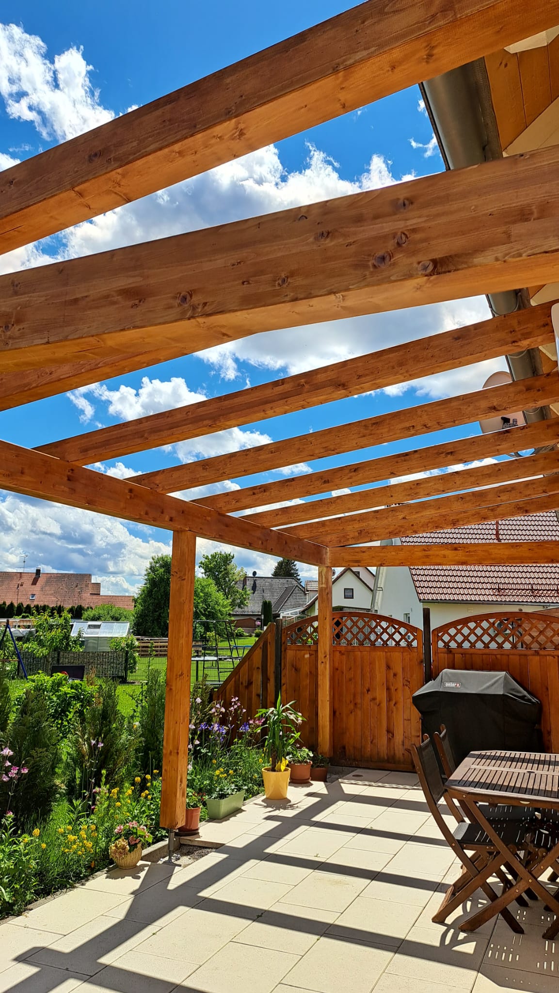 Terrassendach aus Holz